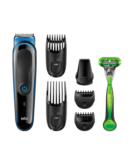 Male Grooming Kit 7-in-one Face/Body Trimmer with free Gillette Manual Shaver